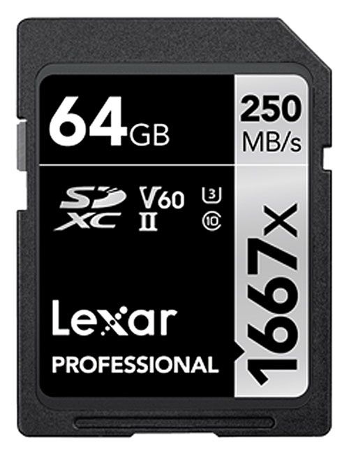 Lexar SDXC Professional Type Silver - 1667x 250MB/s V60 II  64 GB