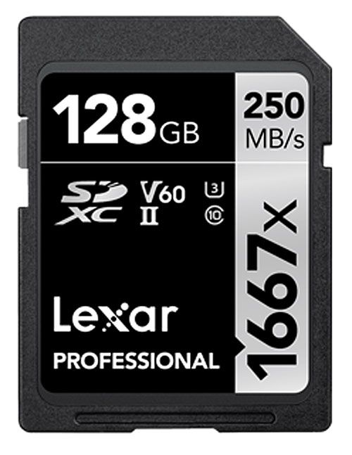 Lexar SDXC Professional Type Silver - 1667x 250MB/s V60 II  128 GB