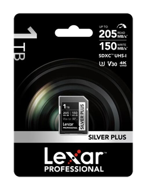 Lexar Silver Plus SDXC UHS-I U3 V30 R205/W150MB/s  1TB