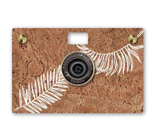 Paper Shoot Cork Case  Palm Leaf
