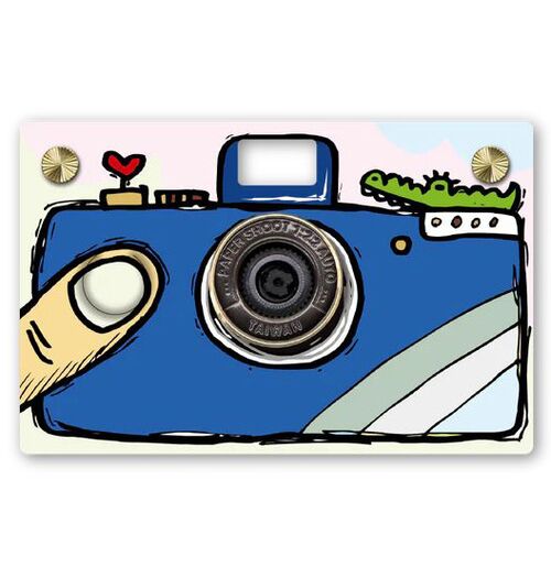 Paper Shoot Hand Drawing  Paper Case  Blue