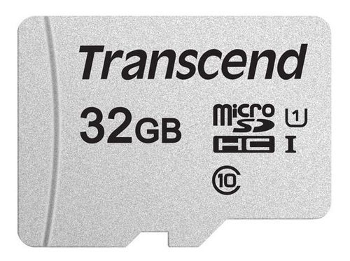 Transcend 32 GB microSDHC-Karte 300S-A UHS-I U1 V10 95/45MB/s mit Adapter 