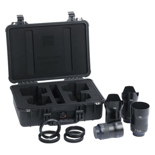 Zeiss Milvus 25mm f/1,4, Milvus 35mm f/1,4, Milvus 50mm f/1,4 and Milvus 85mm f/1,4 ZE- + Speed Transport Case + 3x Lens Gear Medium  Canon EF