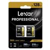 Für weitere Info hier klicken. Artikel: Lexar 2er Pack SDXC Professional Type Gold - 1800x 280MB/s V60 II  128 GB 2erPACK