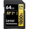 Für weitere Info hier klicken. Artikel: Lexar SDXC Professional Type Gold - 1800x 270MB/s V60 II  64 GB