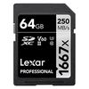 Für weitere Info hier klicken. Artikel: Lexar SDXC Professional Type Silver - 1667x 250MB/s V60 II  64 GB