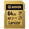 Für weitere Info hier klicken. Artikel: Lexar SDXC Pro Gold Series ARMOR UHS-II V60 IP68 Stainless Steel R280  64 GB 