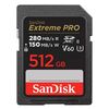 Für weitere Info hier klicken. Artikel: SanDisk SDXC Extreme PRO 150MB/s V60 UHS-II Class10 R280-/W Speicherkarte  512 GB