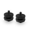 Für weitere Info hier klicken. Artikel: SmallRig 1631 Cold Shoe Adapter with 3/8 Zoll to 1/4 Zoll Thread(2pcs Pack) 