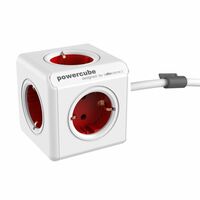 Allocacoc PowerCube Extended 1,5m cable  rot