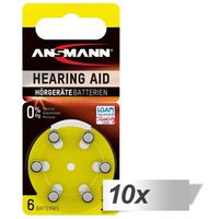 Ansmann PR70 Hörgeräte Batterien  10x6 