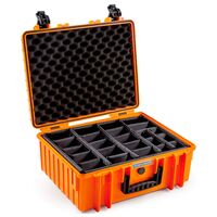 B&W Outdoor.cases type 6000  mit Trennwand System (RPD) orange