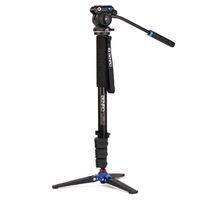 Benro Video-Einbeinstativkit Aluminium A38FD inkl. Videoneiger S2Pro und Mini-Standfuß 