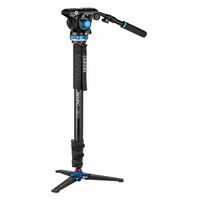 Benro Video-Einbeinstativkit Aluminium A48FD inkl. Videoneiger S6Pro und Mini-Standfuß 