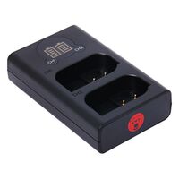 Berenstargh Dual LCD USB Charger f. Panasonic DMW-BLK22, 500mA, 8.4V 