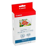 Canon KC-18 IF Papier + Farbband im Kreditkartenformat für Selphy Drucker 