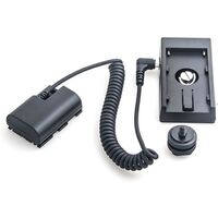 Caruba Canon LP-E6 Volldekodierung Dummy-Batterie +F970 Batteriezwickel (Spiralkabel) 