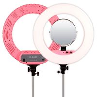 Caruba Ringleuchte Vlogger 18 Zoll LED-Set Economy mit Tasche  rosa
