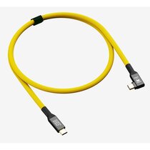 COBRAUNION USB-C Kabel 40G - Yellow Angled  0,5 m
