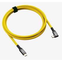 COBRAUNION USB-C Kabel 40G - Yellow Angled  1,2 m