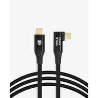 COBRAUNION USB-C Tether Kabel - 10M 5G  Gerade - 90° abgewinkelt schwarz
