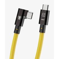 COBRAUNION USB-C Tether Kabel - 10M 5G  Gerade - 90° abgewinkelt gelb