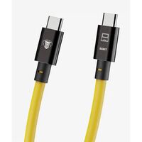 COBRAUNION USB-C Tether Kabel - 10M 5G  Gerade - 90° Micro-B gelb