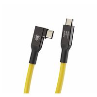 COBRAUNION USB-C Tether Kabel - 5M 20G  Gerade - 90° abgewinkelt gelb