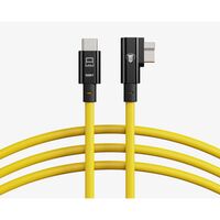 COBRAUNION USB-C Tether Kabel - 5M 10G  Gerade - 90° Micro-B gelb