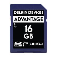 Delkin ADVANTAGE UHS-I (V30) SD Memory Card  16 GB Read: 100 MB/s