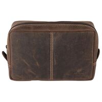 Gillis Leder Kulturbeutel Wellington  vintage brown small
