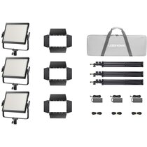 Godox 3 x Litemons & Accessories - Kit  LP1200R-K3  black