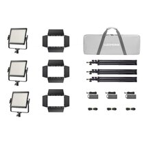 Godox 3 x Litemons & Accessories - Kit  LP400Bi-K3 black