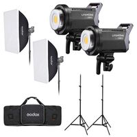 Godox LA200D - Kit 2 x Litemons Tageslicht LED-Leuchte mit Zubehör 