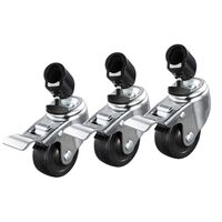 Godox LSA-06 Massive feststellende Rollen für Lichtstative mit 22mm Rohrfußende  3 Stück