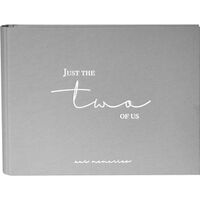 goldbuch Foto-Gästebuch mit verdeckter Spirale just the two of us 29x23 cm 50 Seiten weiß  grau