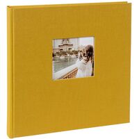 goldbuch Fotoalbum Bella Vista 30x31 60 schwarze Seiten  senf
