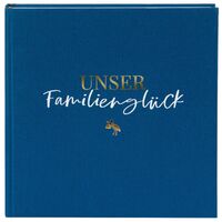 goldbuch Fotoalbum Linum 2.0 Familienglück 30x31 60 Seiten weiß  blau