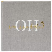 goldbuch Fotoalbum Linum 2.0 Oh wie wunderbar 30x31 60 Seiten weiß  grau