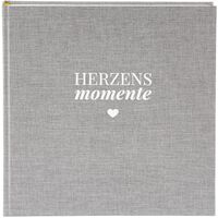 goldbuch Fotoalbum Linum 2.0 Herzensmomente 30x31 60 Seiten weiß  grau