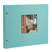 goldbuch Schraubalbum Bella Vista 30x25 40 schwarze Seiten  aqua 1 Stück