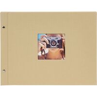 goldbuch Schraubalbum Bella Vista 39x31 40 weiße Seiten  Beige