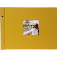 goldbuch Schraubalbum Bella Vista 39x31 40 schwarze Seiten  senf