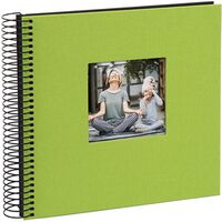 goldbuch Spiralalbum Bella Vista mit Fenster 20x20 40 schwarze Seiten  grün