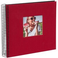 goldbuch Spiralalbum Bella Vista mit Fenster 20x20 40 schwarze Seiten  rot