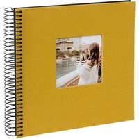 goldbuch Spiralalbum Bella Vista mit Fenster 20x20 40 schwarze Seiten  senf