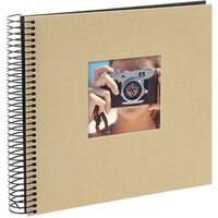 goldbuch Spiralalbum Bella Vista mit Fenster 20x20 40 schwarze Seiten  Beige