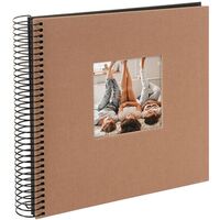 goldbuch Spiralalbum Bella Vista mit Fenster 20x20 40 schwarze Seiten  haselnuss