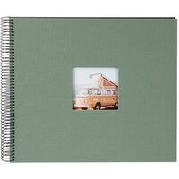 goldbuch Spiralalbum Bella Vista mit Fenster 35x30 40 schwarze Seiten  Artischocke