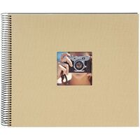 goldbuch Spiralalbum Bella Vista mit Fenster 35x30 40 schwarze Seiten  Beige